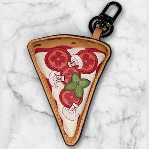 Louis Vuitton Monogram Pizza Slice Bag Charm - iconic LV Keychain